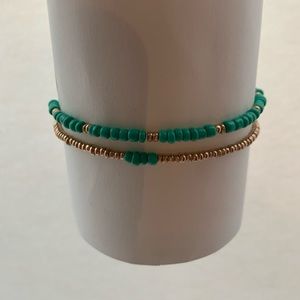 2 Homemade beaded bracelets